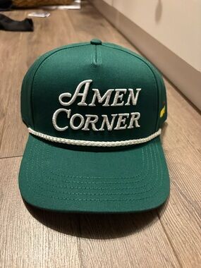 Masters Golf Amen Corner Embroidered Rope-Trim Golf Hat - Green